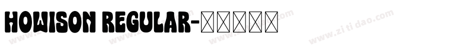 HOWISON Regular字体转换